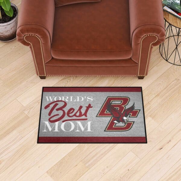 Boston College Eagles World's Best Mom Starter Mat Accent Rug - 19in. x 30in.