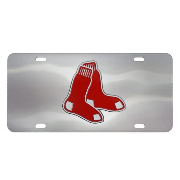 Boston Red Sox 3D Stainless Steel License Plate 1