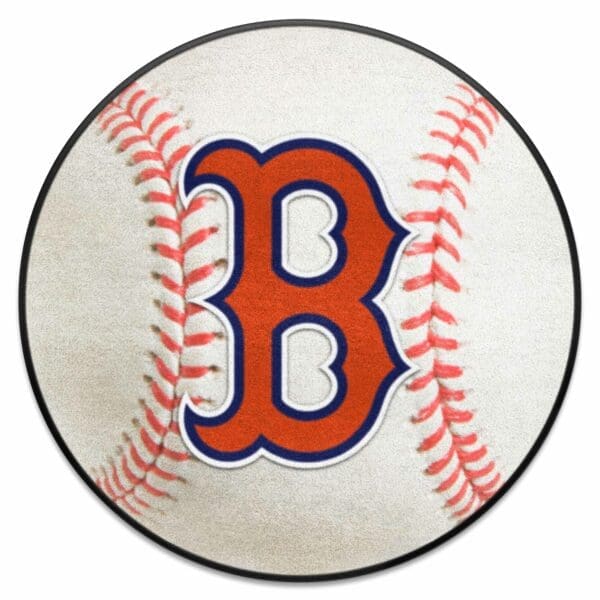Boston Red Sox Baseball Rug 27in. Diameter 1 1 scaled