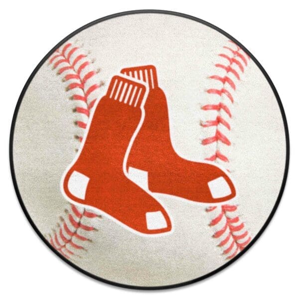 Boston Red Sox Baseball Rug 27in. Diameter 1 scaled