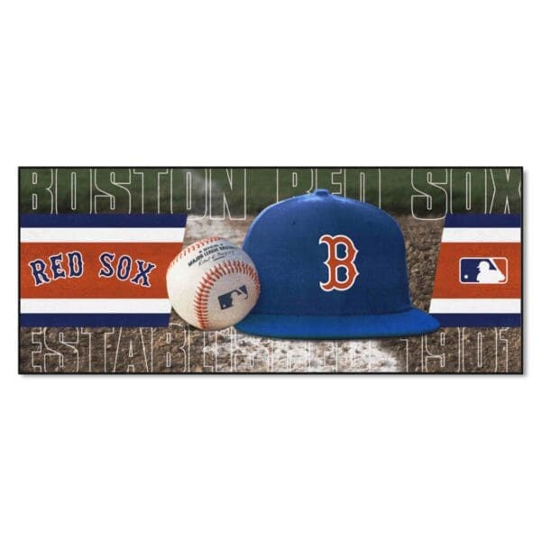 Boston Red Sox Baseball Runner Rug 30in. x 72in 1 scaled