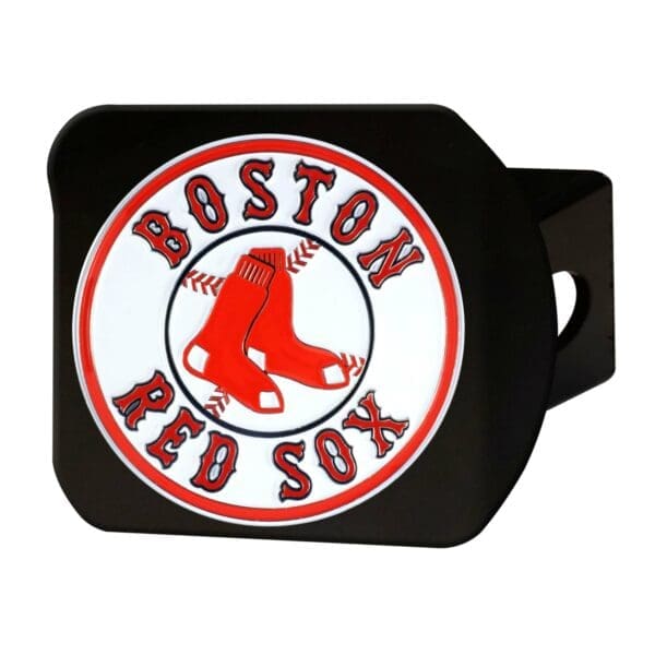 Boston Red Sox Black Metal Hitch Cover 3D Color Emblem 1