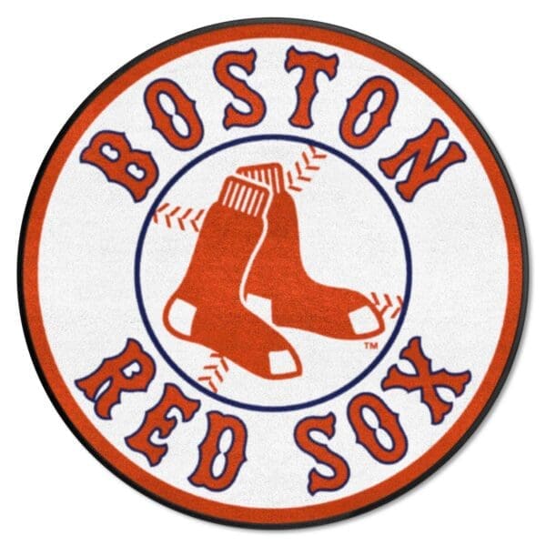 Boston Red Sox Roundel Rug 27in. Diameter 1 1 scaled