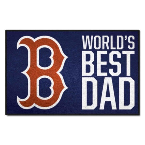 Boston Red Sox Starter Mat Accent Rug 19in. x 30in. Worlds Best Dad Starter Mat 1 scaled