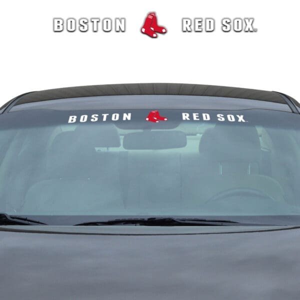 Boston Red Sox Sun Stripe Windshield Decal 3.25 in. x 34 in 1
