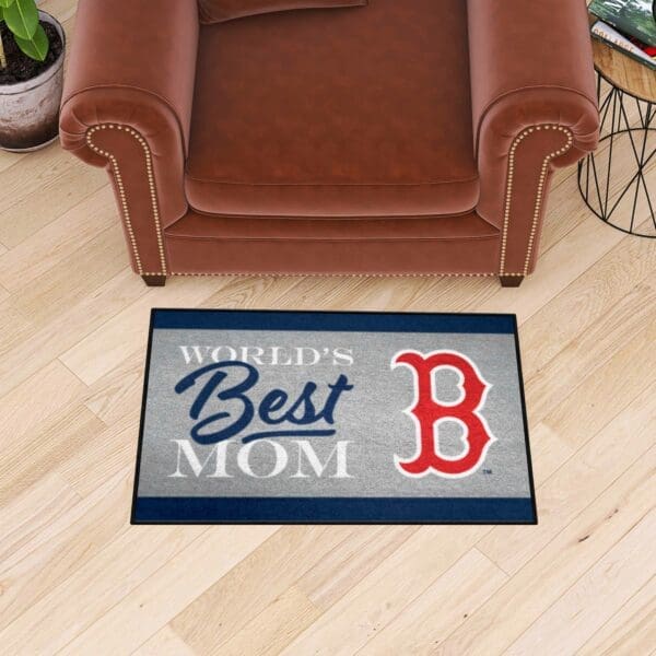 Boston Red Sox World's Best Mom Starter Mat Accent Rug - 19in. x 30in.