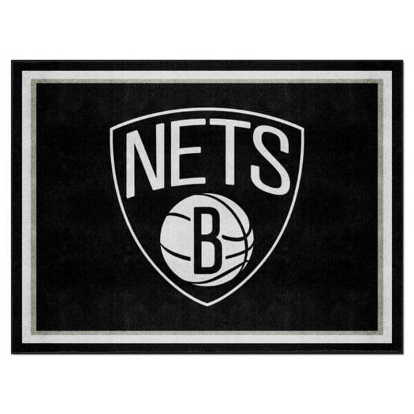 Brooklyn Nets 8ft. x 10 ft. Plush Area Rug 17444 1 scaled