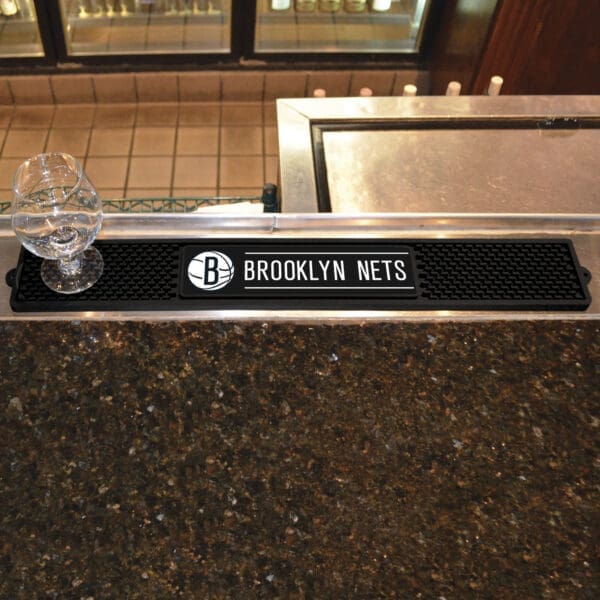 Brooklyn Nets Bar Drink Mat - 3.25in. x 24in.-28145