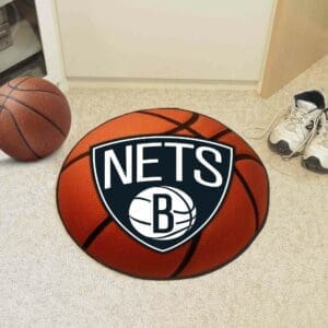 Brooklyn Nets Basketball Rug - 27in. Diameter-10204