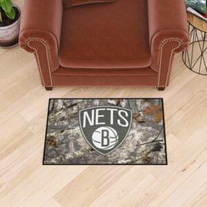 Brooklyn Nets Camo Starter Mat Accent Rug - 19in. x 30in.-34370