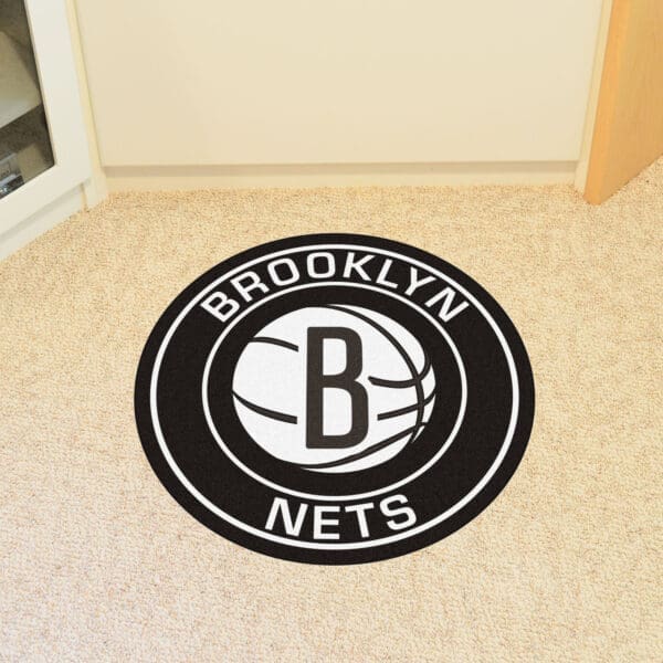 Brooklyn Nets Roundel Rug - 27in. Diameter-18828