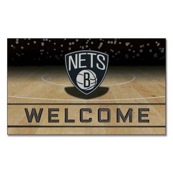 Brooklyn Nets Rubber Door Mat 18in. x 30in. 21942 1 scaled