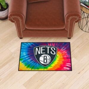 Brooklyn Nets Tie Dye Starter Mat Accent Rug - 19in. x 30in.-34371