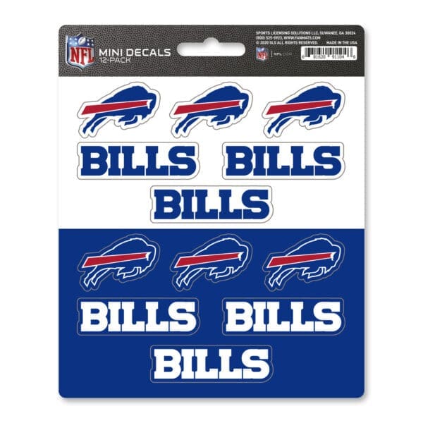 Buffalo Bills 12 Count Mini Decal Sticker Pack 1