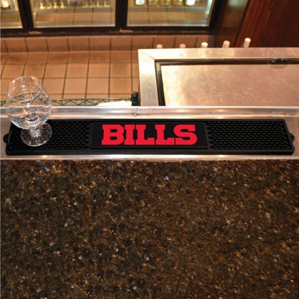 Buffalo Bills Bar Drink Mat - 3.25in. x 24in.