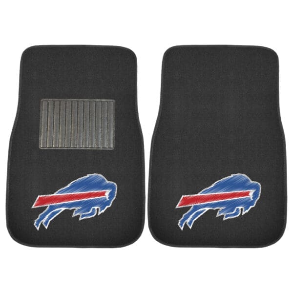 Buffalo Bills Embroidered Car Mat Set 2 Pieces 1