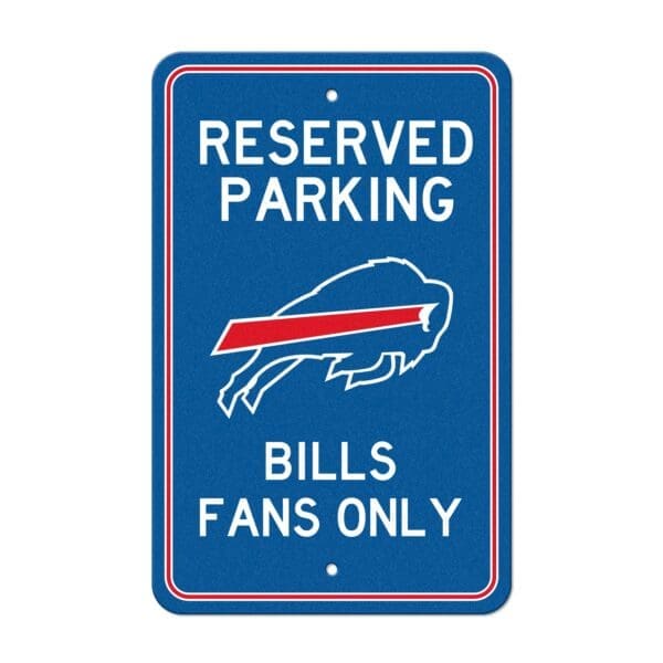 Buffalo Bills Team Color Reserved Parking Sign Decor 18in. X 11.5in. Lightweight 1 scaled