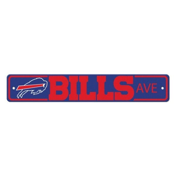 Buffalo Bills Team Color Street Sign Decor 4in. X 24in. Lightweight 1 scaled