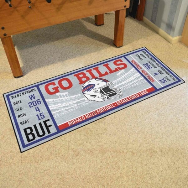 Buffalo Bills Ticket Runner Rug - 30in. x 72in.