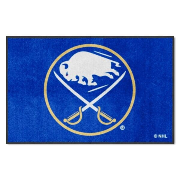 Buffalo Sabres 4X6 High Traffic Mat with Durable Rubber Backing Landscape Orientation 12837 1 scaled