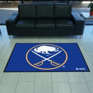 Buffalo Sabres 4X6 High-Traffic Mat with Durable Rubber Backing - Landscape Orientation-12837