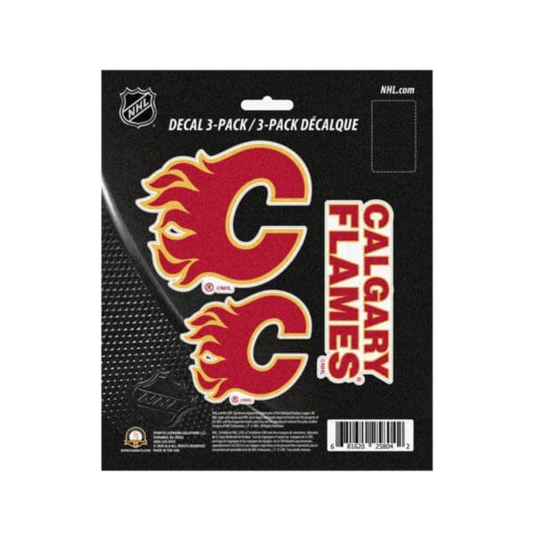 Calgary Flames 3 Piece Decal Sticker Set 60980 1
