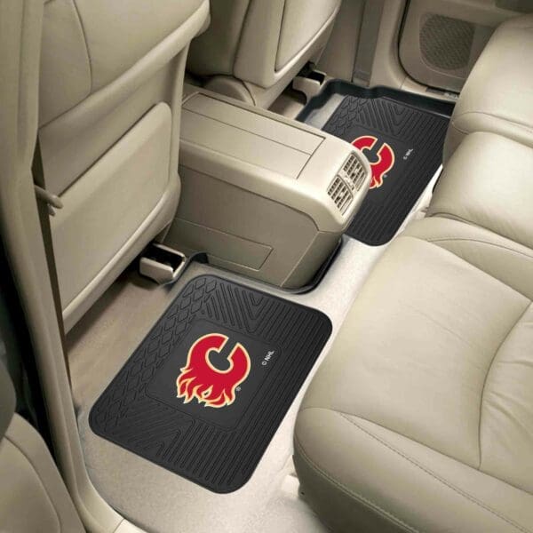 Calgary Flames Back Seat Car Utility Mats - 2 Piece Set-12417