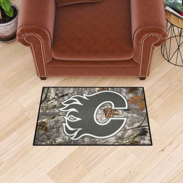Calgary Flames Camo Starter Mat Accent Rug - 19in. x 30in.-34467