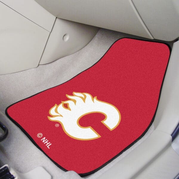 Calgary Flames Front Carpet Car Mat Set - 2 Pieces-10606