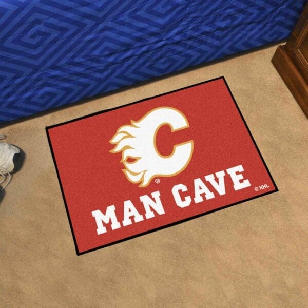 Calgary Flames Man Cave Starter Mat Accent Rug - 19in. x 30in.-14402