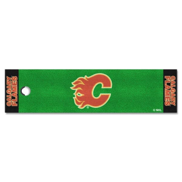Calgary Flames Putting Green Mat 1.5ft. x 6ft. 10608 1 scaled