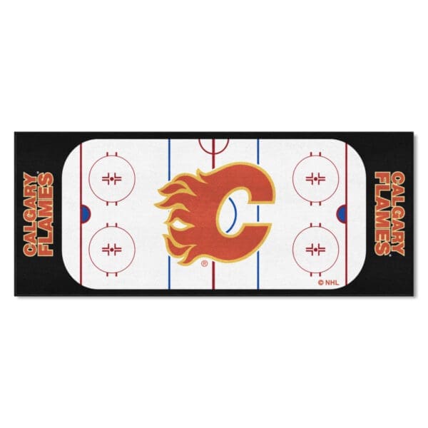 Calgary Flames Rink Runner 30in. x 72in. 10609 1 scaled