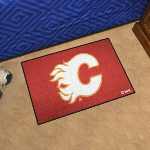 Calgary Flames Starter Mat Accent Rug - 19in. x 30in.-10601