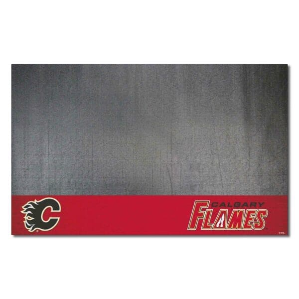 Calgary Flames Vinyl Grill Mat 26in. x 42in. 14228 1 scaled