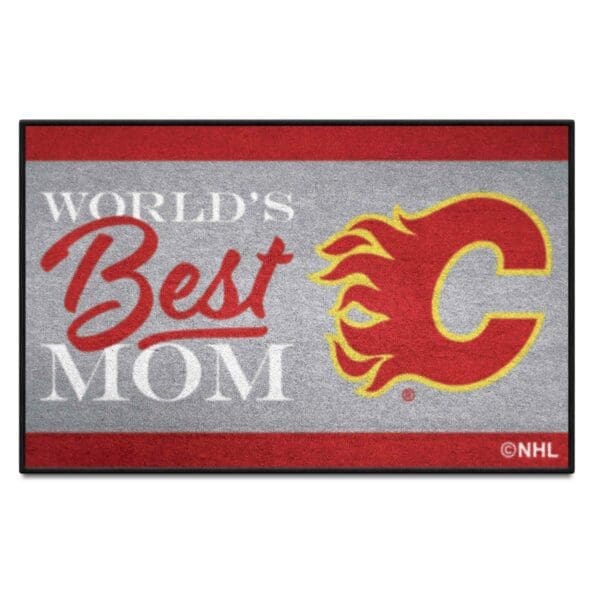 Calgary Flames Worlds Best Mom Starter Mat Accent Rug 19in. x 30in. 34141 1 scaled