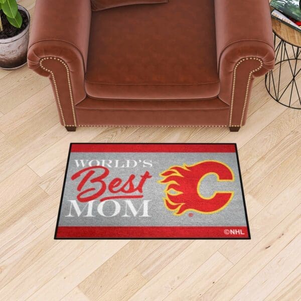 Calgary Flames World's Best Mom Starter Mat Accent Rug - 19in. x 30in.-34141