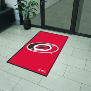 Carolina Hurricanes 3X5 High-Traffic Mat with Durable Rubber Backing - Portrait Orientation-12840