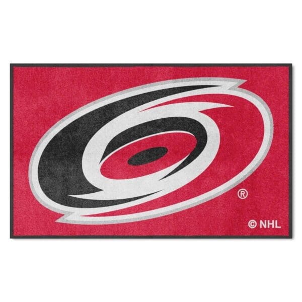 Carolina Hurricanes 4X6 High Traffic Mat with Durable Rubber Backing Landscape Orientation 12841 1 scaled