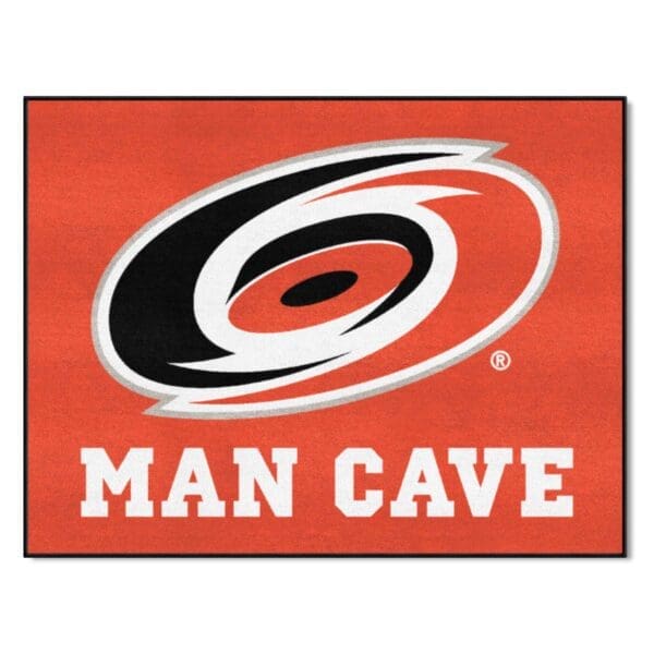 Carolina Hurricanes Man Cave All Star Rug 34 in. x 42.5 in. 14405 1 scaled