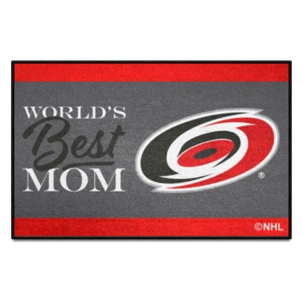 Carolina Hurricanes Worlds Best Mom Starter Mat Accent Rug 19in. x 30in. 34142 1 scaled