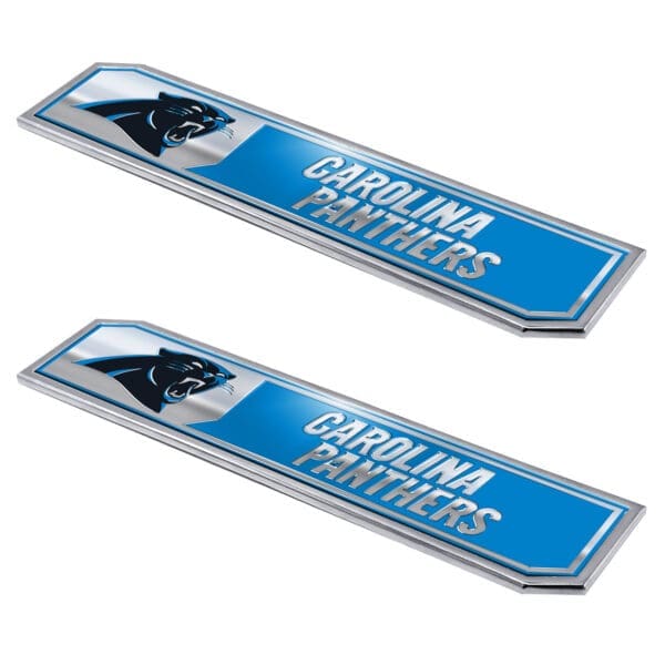 Carolina Panthers 2 Piece Heavy Duty Aluminum Embossed Truck Emblem Set 1