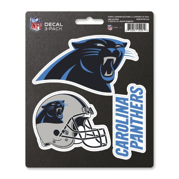 Carolina Panthers 3 Piece Decal Sticker Set 1