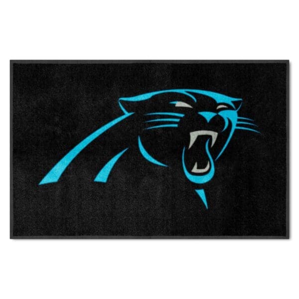 Carolina Panthers 4X6 High Traffic Mat with Durable Rubber Backing Landscape Orientation 1 scaled