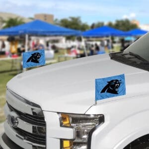 Carolina Panthers Ambassador Car Flags - 2 Pack Mini Auto Flags