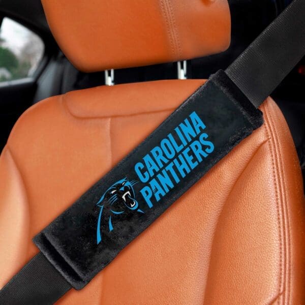 Carolina Panthers Embroidered Seatbelt Pad 2 Pieces 1 scaled