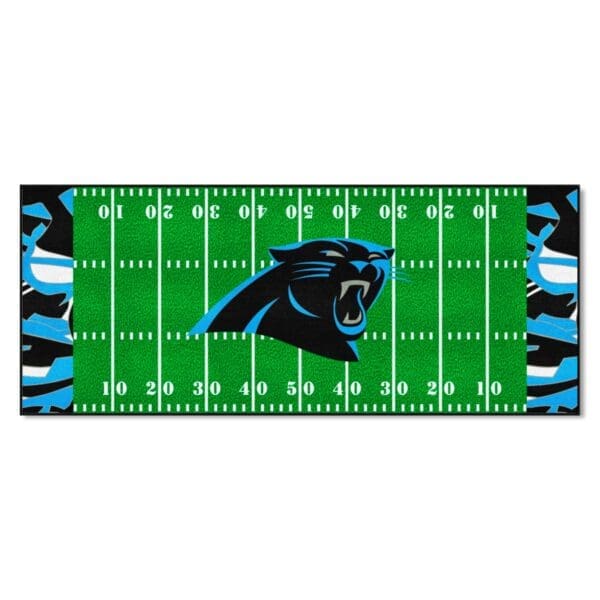 Carolina Panthers Football Field Runner Mat 30in. x 72in. XFIT Design 1 scaled
