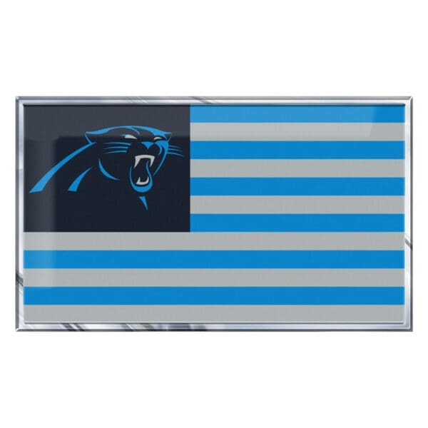 Carolina Panthers State Flag Aluminum Embossed Emblem 1