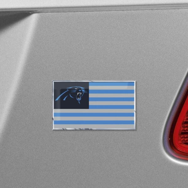 Carolina Panthers State Flag Aluminum Embossed Emblem