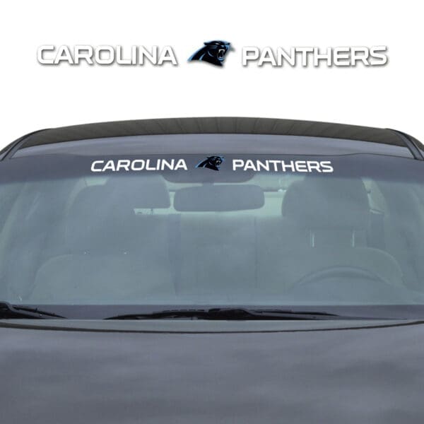 Carolina Panthers Sun Stripe Windshield Decal 3.25 in. x 34 in 1