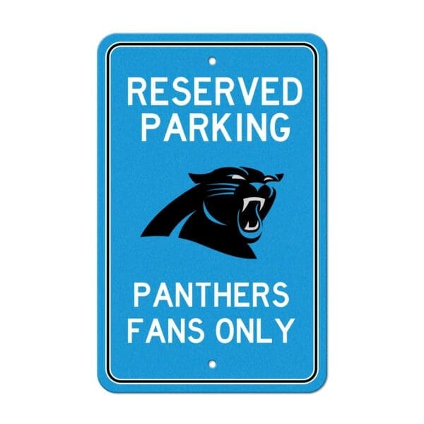 Carolina Panthers Team Color Reserved Parking Sign Decor 18in. X 11.5in. Lightweight 1 scaled